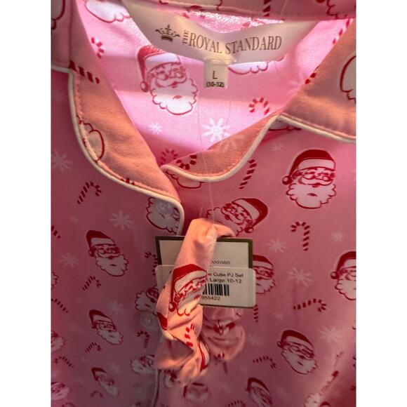 The Royal Standard Girl's Large 10-12 Candy Cane Cutie Shirt Pants Scrunchie Set - Picture 7 of 7